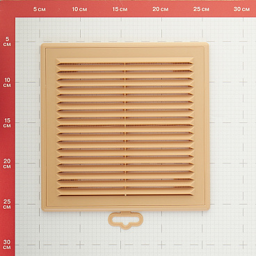 Решетка вентиляционная пластиковая приточно-вытяжная Era Р 208х208 мм с сеткой бежевая