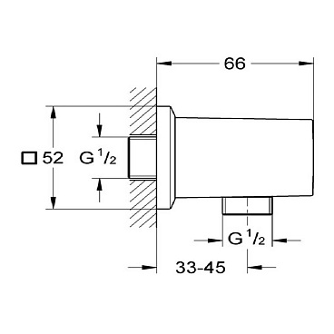 Подключение шланга Grohe Allure Brilliant без держателя латунь хром (27707000)