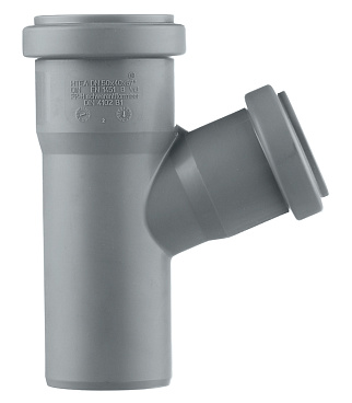 Тройник Ostendorf HTEA d50х40 мм 67° пластиковый для внутренней канализации (112310)