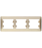 Рамка Systeme Electric Glossa трехместная титан (GSL000403)