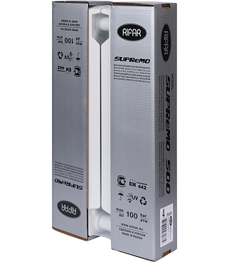 Радиатор биметаллический Rifar Supremo 500 мм 4 секции 3/4 боковое подключение белый