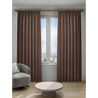 Штора канвас коричневая 200х280 см Decofest Софи (153.74)