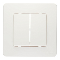 Выключатель Systeme Electric Blanca двухклавишный встраиваемый молочный (BLNVS010502)