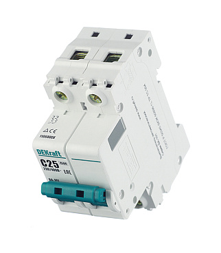 Автоматический выключатель модульный Dekraft BA-101 2P 25А тип C 4,5 кА 230/400 В (11068DEK)