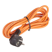 Шнур сетевой с вилкой 3,0 м ПВС-ВП 3х0,75 кв.мм 10 А Партнер-Электро оранжевый (ЦБ-00013570/4552)