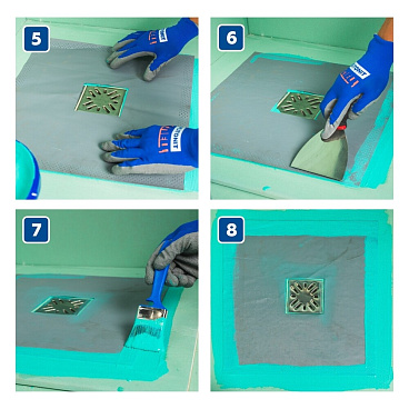 Манжета гидроизоляционная настенная Plitonit d15 мм 120х120 мм (2 шт.)