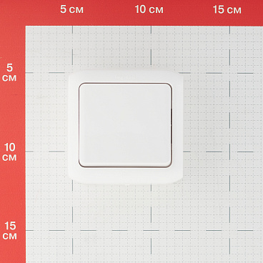 Выключатель нажимной Legrand Quteo накладной белый с самовозвратом (782305)