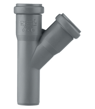 Тройник Ostendorf HTEA d32 мм 45° пластиковый для внутренней канализации (110200)
