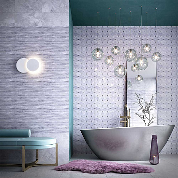 Плитка декор Нефрит Тендре геометрия серая 500x250x9 мм