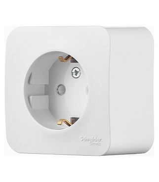 Розетка Systeme Electric Blanca накладная белая со шторками (BLNRA011111)