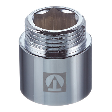 Удлинитель Valtec 30 мм х 1 ВР(г) х 1 НР(ш) хром латунный (VTr.198.C.0630)