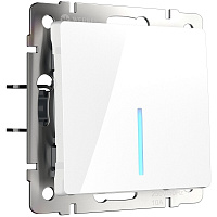 Выключатель Werkel одноклавишный встраиваемый белый с подсветкой (a051110)