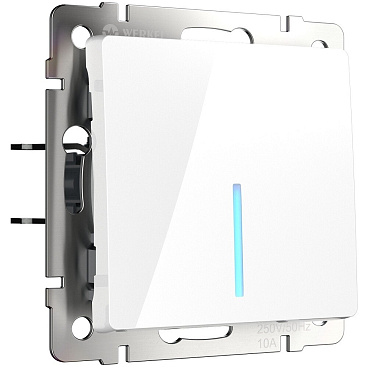 Выключатель Werkel одноклавишный встраиваемый белый с подсветкой (a051110)