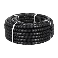 Труба гофрированная ПНД 40 мм Agis Profile тяжелая с зондом черная (15 м) (70.10.05.40.015)