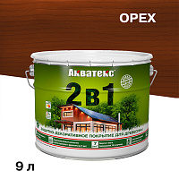 Антисептик Акватекс 2 в 1 биозащитный для дерева орех 9 л