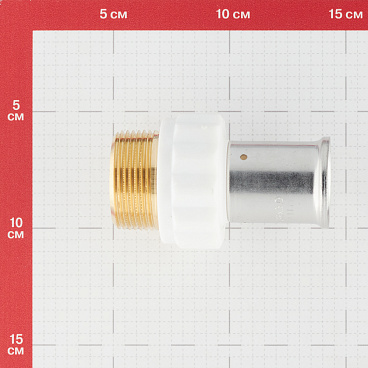 Муфта Henco (17PKW-3207) 32(пресс) х 1 1/4 НР(ш) белая PVDF