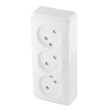 Розетка Systeme Electric Этюд накладная белая со шторками (PA16-010B)