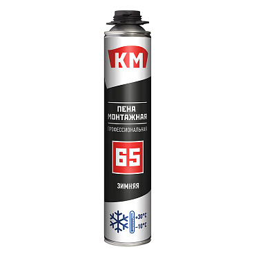 Пена монтажная профессиональная КМ 65 зимняя 860 мл