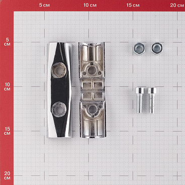 Соединитель для четырех/трех труб к системе Joker d25 мм хром