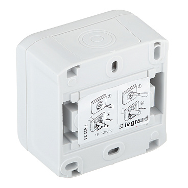 Переключатель Legrand Quteo одноклавишный накладной серый (782334)