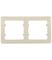 Рамка Hegel Master двухместная слоновая кость (Р402-01)