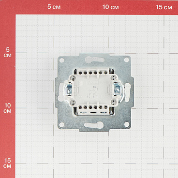 Выключатель Lezard Karina двухклавишный встраиваемый белый (707-0288-101)