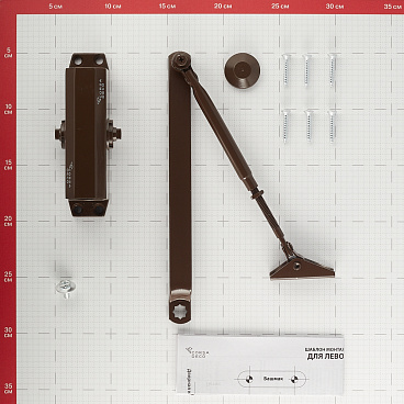 Доводчик дверной Corsa Deco (25-45 кг) коричневый