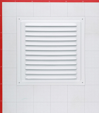 Решетка вентиляционная стальная Era 200х200 мм с сеткой белая