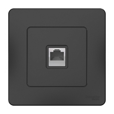 Розетка компьютерная Systeme Electric Blanca встраиваемая антрацит RJ45 (BLNIS045006)