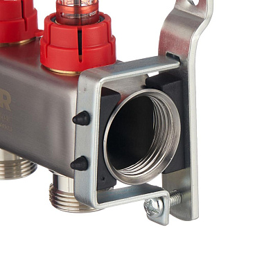 Коллекторная группа с расходомерами Rommer 1 ВР(г) х 7 выходов 3/4 НР(ш) ЕК х 1 ВР(г)