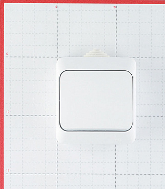 Выключатель Systeme Electric Этюд одноклавишный накладной белый (BA10-041B)