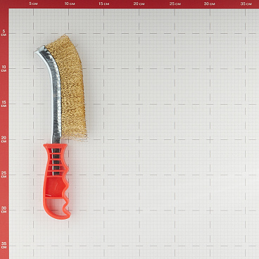 Корщетка ручная Hesler латунированная 265 мм с пластиковой ручкой