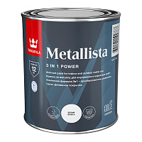 Краска по ржавчине Tikkurila/Tikkivala Metallista белая база А гладкая глянцевая 0,8 л