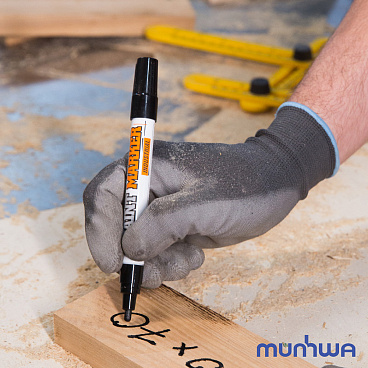 Маркер лаковый для промышленной графики MunHwa Industrial черный грифель 4 мм
