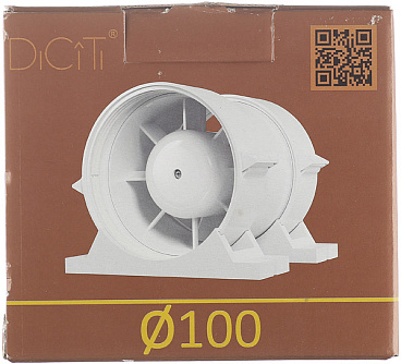 Вентилятор канальный осевой DiCiTi Pro d100 мм белый