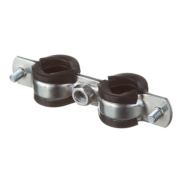Хомут сантехнический Walraven 1/2 20-24 мм двойной оцинкованная сталь со шпилькой и дюбелем (802124)