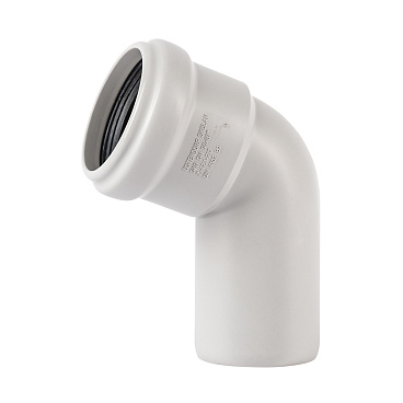 Отвод Ostendorf SKB d58 мм 67° пластиковый бесшумный для внутренней канализации (332130)