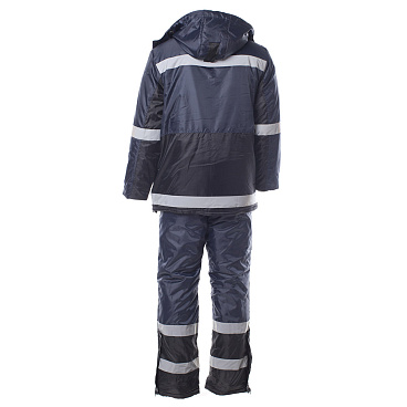 Костюм рабочий мужской утепленный Спрут Метео 48-50 рост 182-188 см темно-синий/черный