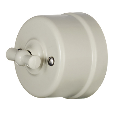 Выключатель Bironi Лизетта двухклавишный накладной слоновая кость ретро (B1-202-211)