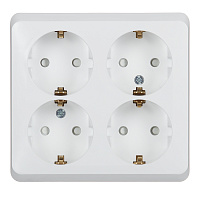 Розетка Systeme Electric Этюд накладная белая со шторками (PA16-208B)