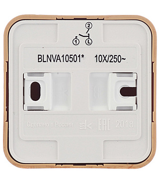 Выключатель Systeme Electric Blanca двухклавишный накладной ясень (BLNVA105015)