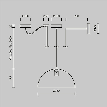 Подвесной светильник Maytoni MOD168PL-01W