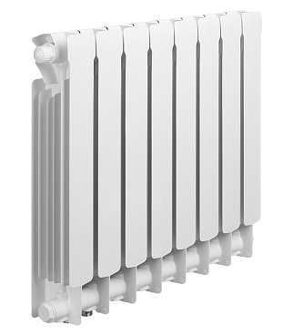 Радиатор биметаллический Rifar Base Ventil 500 мм 8 секций 3/4 нижнее правое подключение белый