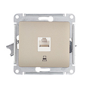 Розетка компьютерная Systeme Electric Glossa встраиваемая титан RJ45 (GSL000481K)