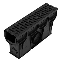 Пескоуловитель для лотка водоотводного пластиковый 500х133х250 мм Standartpark Spark 2/3 с пластиковой решеткой (888081)