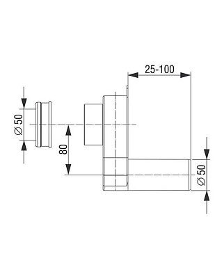 Сифон для писсуара Santek Гала горизонтальный (1.WH30.2.086)