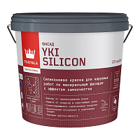 Краска фасадная Tikkivala Yki Silicon силиконовая база С бесцветная 2,7 л