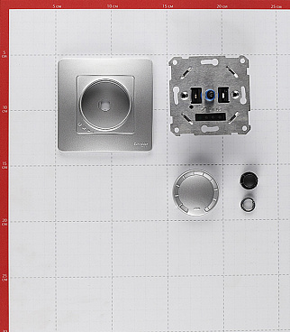 Диммер Systeme Electric Blanca встраиваемый алюминий поворотно-нажимной (BLNSS040013)