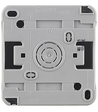 Розетка Makel накладная серая с крышкой (36064099)