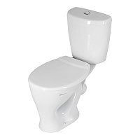 Унитаз-компакт Универсал Обь с косым выпуском с сиденьем пластик белый (4607152360462)